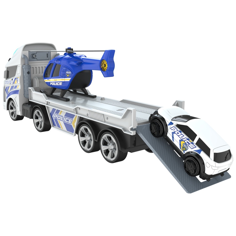 Grande Voiture Police Pliable Jouet avec Lumière Camion de Construction  Jouets de Voiture de Construction avec mini Voitures et Héli