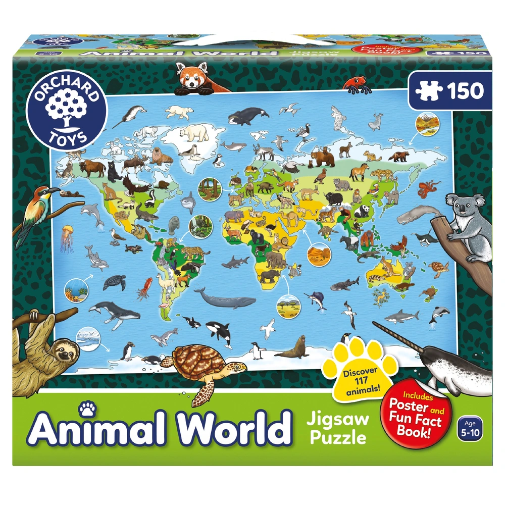 Orchard Toys Jigsaw Puzzle Animal World 150 Pieces Smyths Toys UK