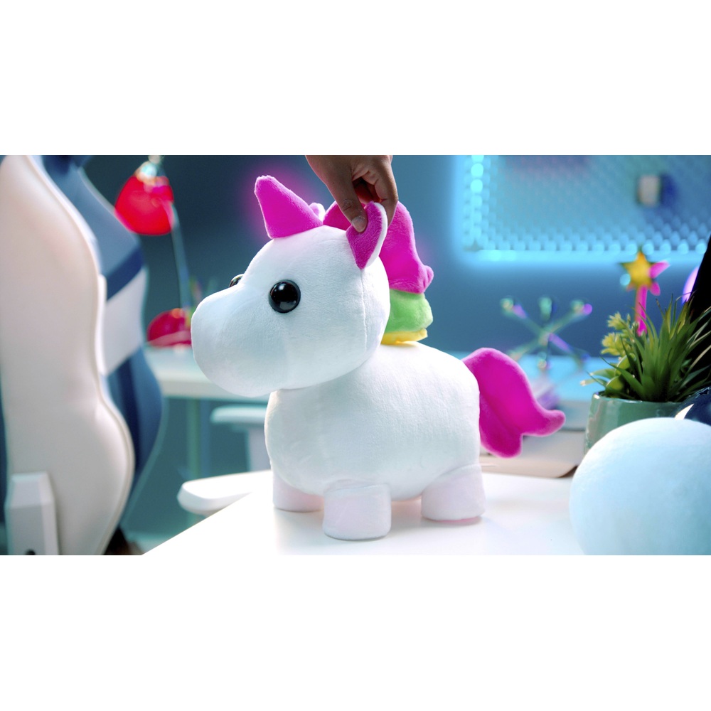 Peluche lumineuse Adopt Me! Neon Unicorn 30 cm, Commandez facilement en  ligne
