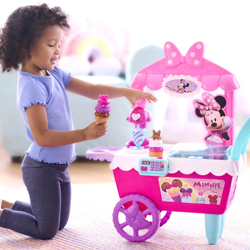 Disney Junior Minnie Mouse Playset Sweets Treats Ice Cream Cart