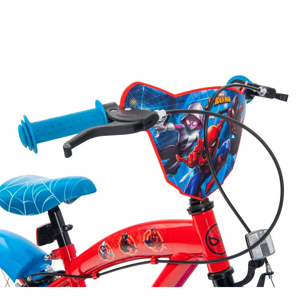 fort meer en meer Beringstraat 16 inch kinderfiets Spider-Man met zijwieltjes rood | Smyths Toys Nederland