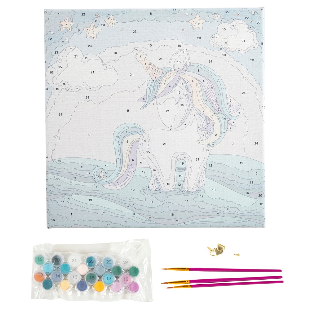 Craft Buddy Unicorn Stars Paint By Numbers Painting Kit Smyths Toys UK