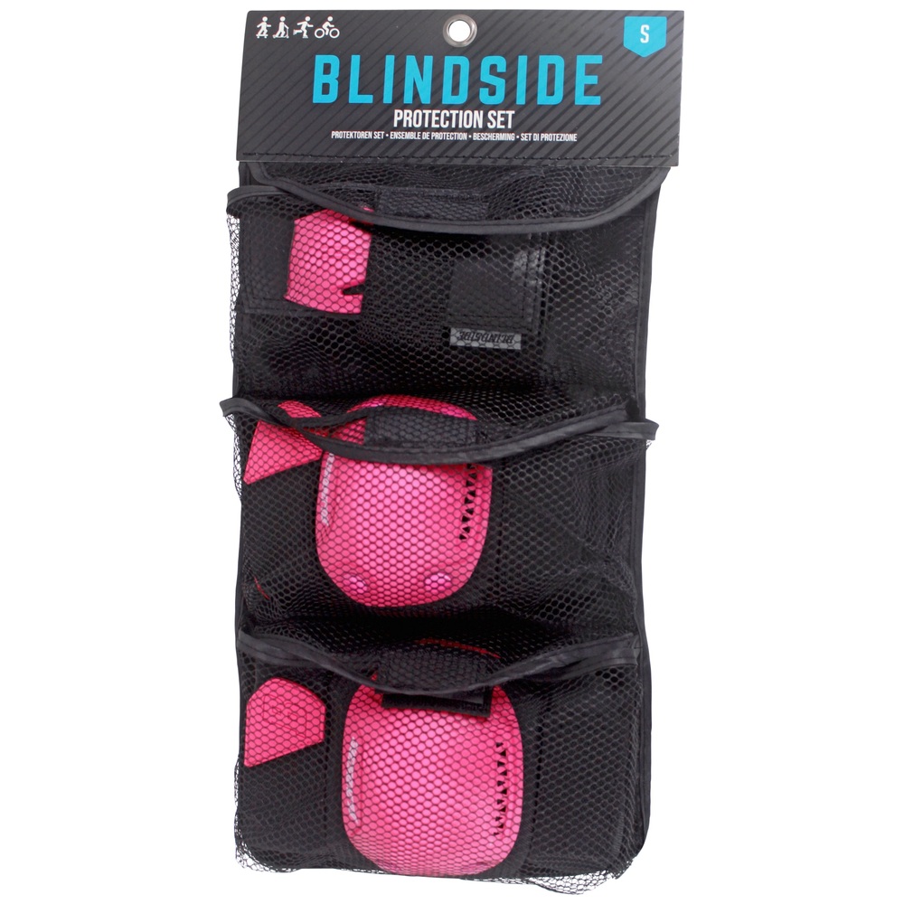 Blindside Protection Set Pink Small, includes wrist pads, elbow pads