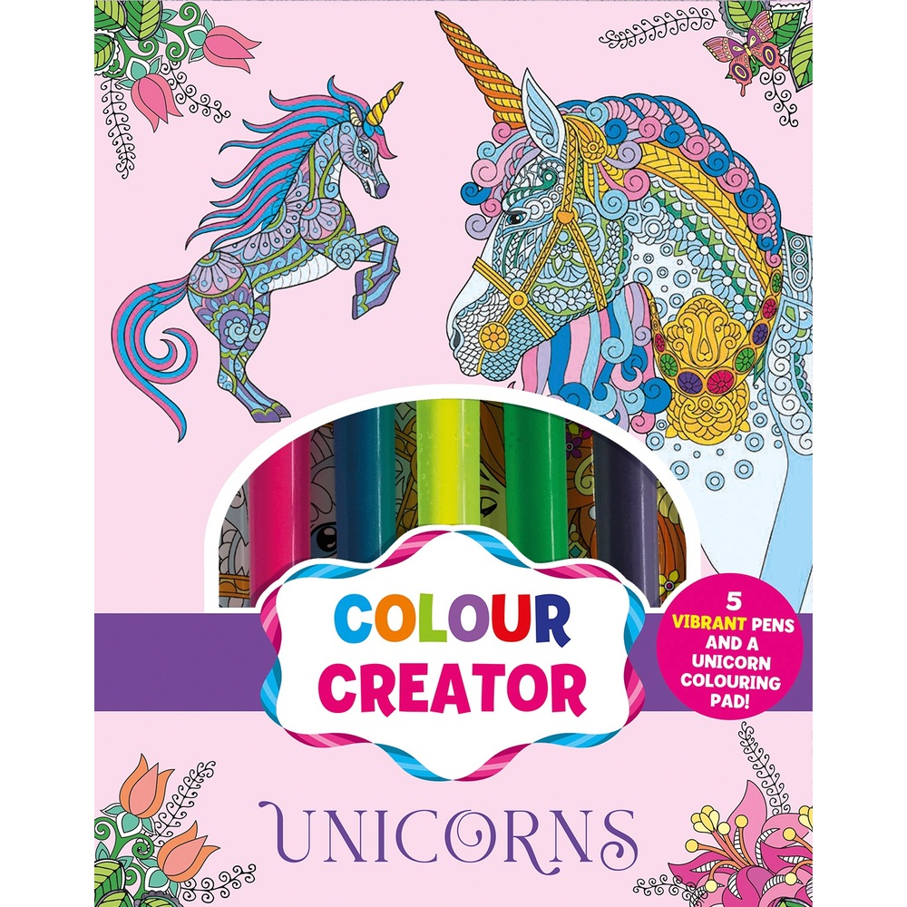 Unicorns Colour Creator Colouring Pad and 5 Colouring Pens | Smyths Toys UK