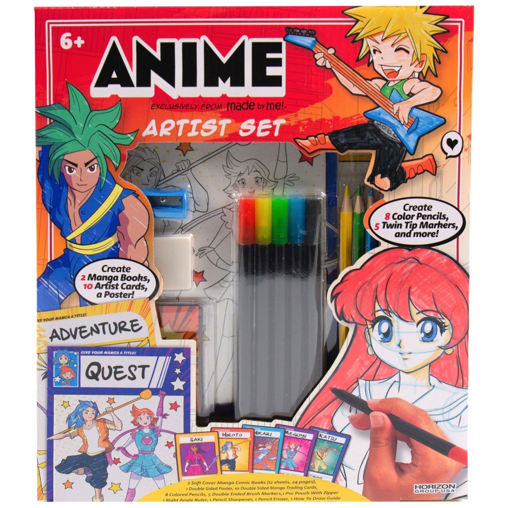  Made By Me Manga Artist Set, How to Draw Anime, Create 2 Comic  Books, Great Gifts for Anime Enthusiasts, Awesome Art Kit, Drawing Kit Arts  & Crafts for Kids, Great Addition