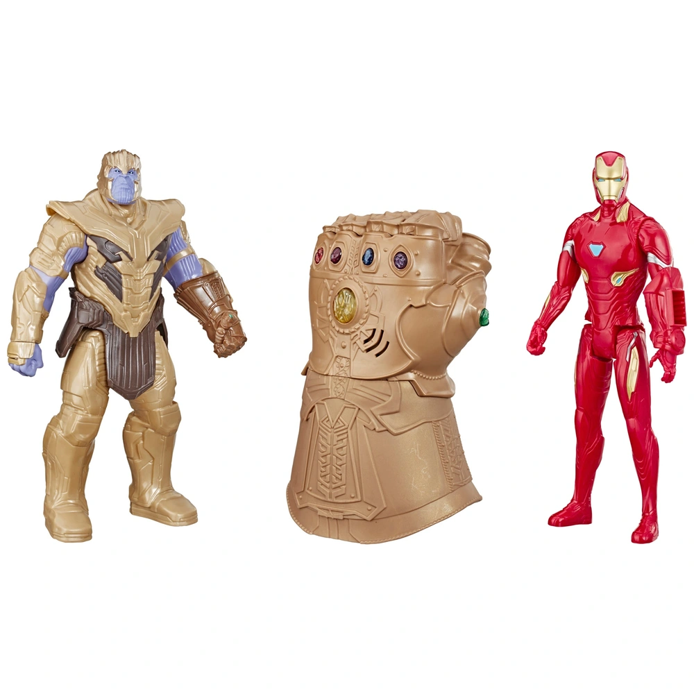 Marvel Titan Hero Series Action Figures Iron Man and Thanos with