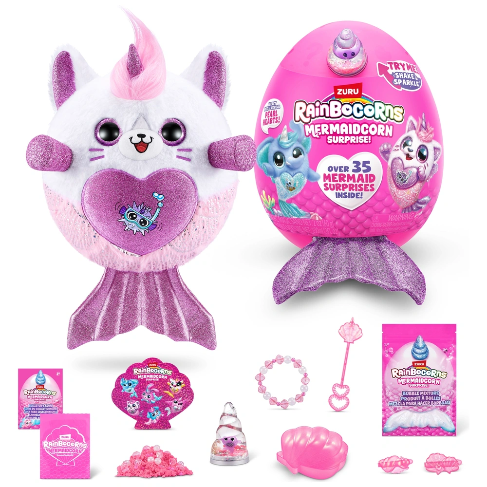 Rainbocorns by ZURU Mermaidcorn Surprise Plush Egg Kitty Smyths