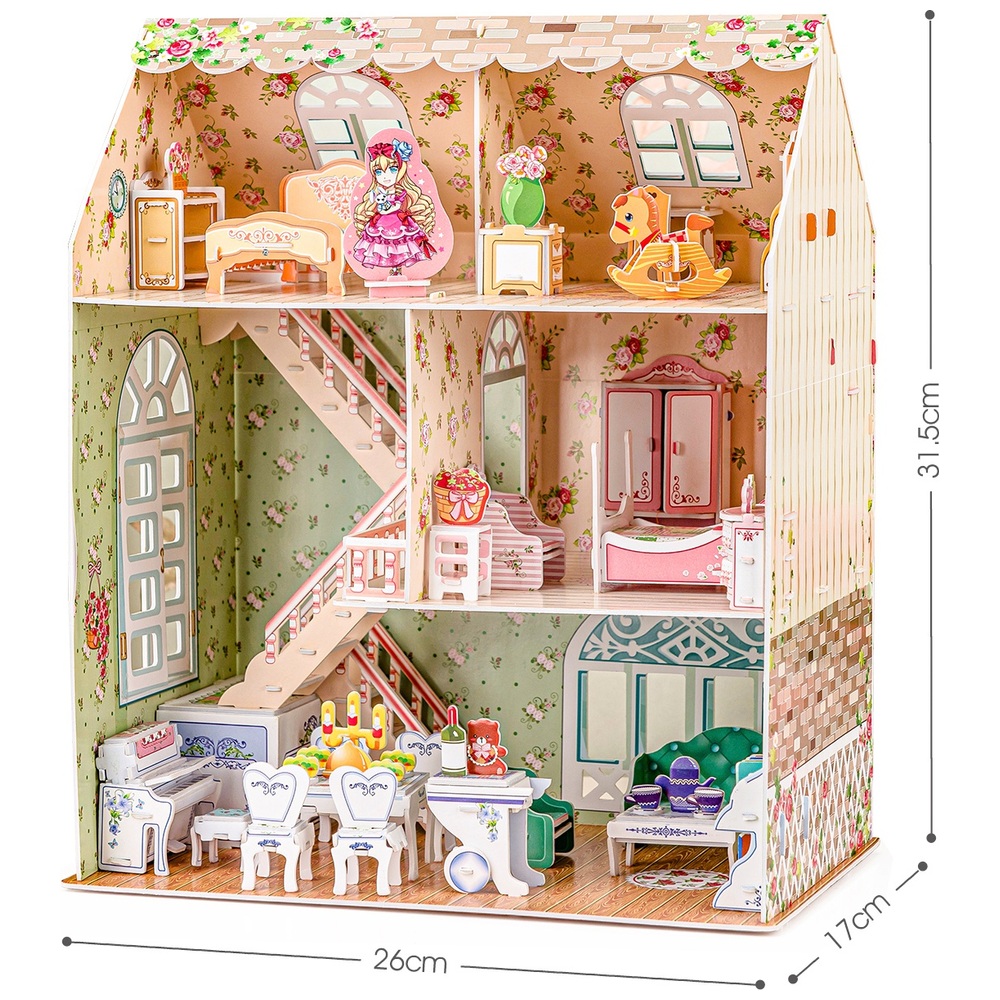 Puzzle 3D Maison De Poupee - Dreamy Doll House | Puzzle 3D Enfant 8 Ans Ou  Plus | Puzzles 3D Maison Poupee | Puzzle 3D 160 Pièces | Maison De Poupée