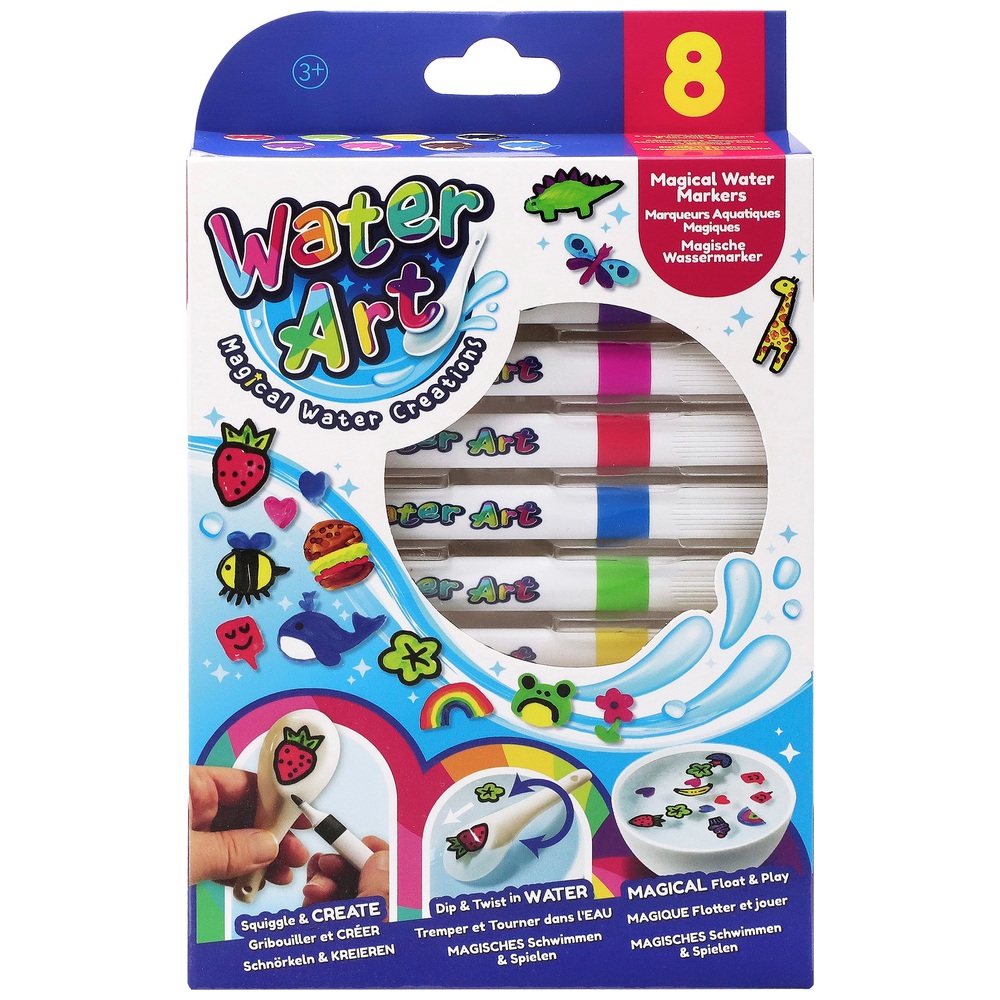 Magic Water Washable Coloring Books with Water Markers (3-Pack) 