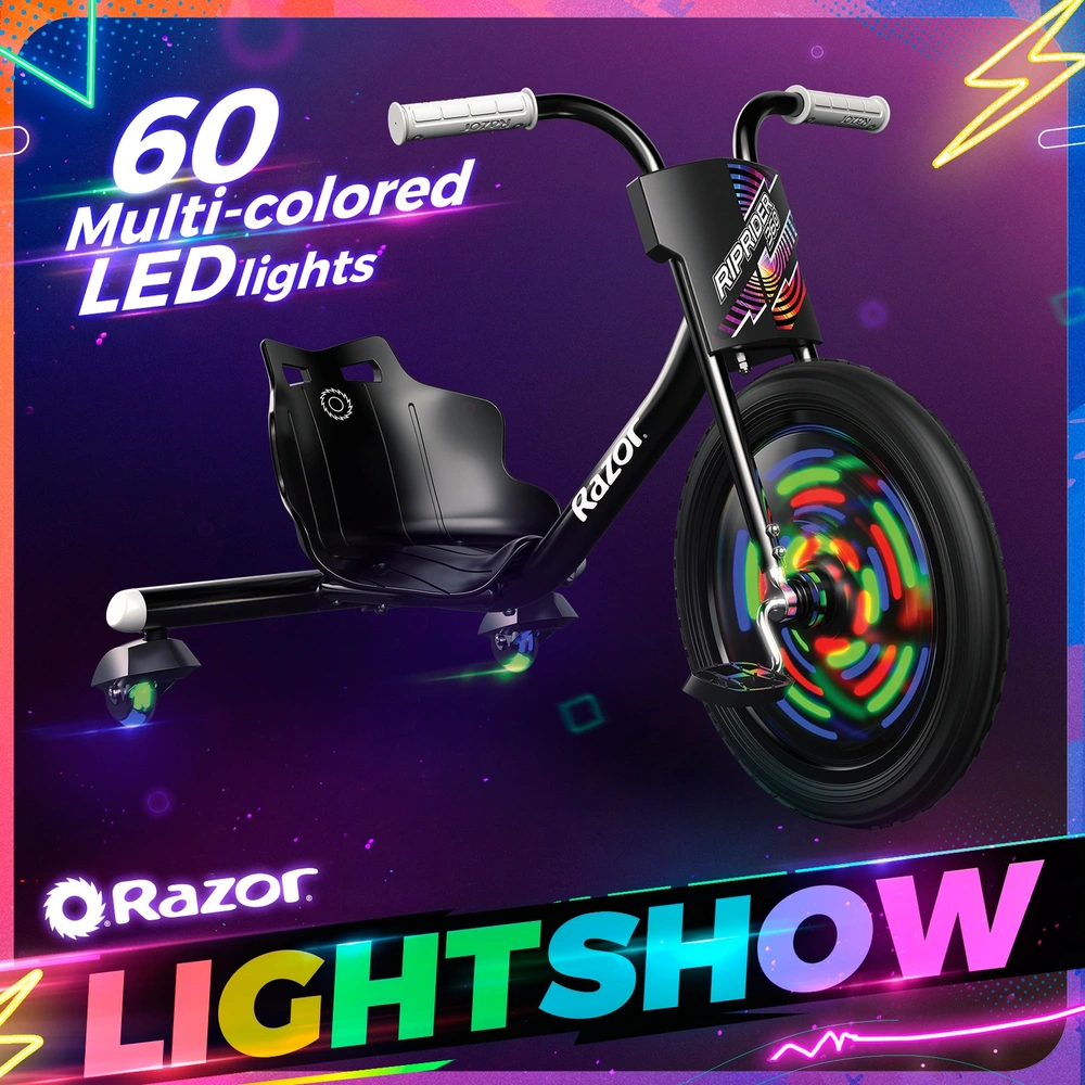 Razor RipRider 360° Lightshow Drift Trike Smyths Toys UK