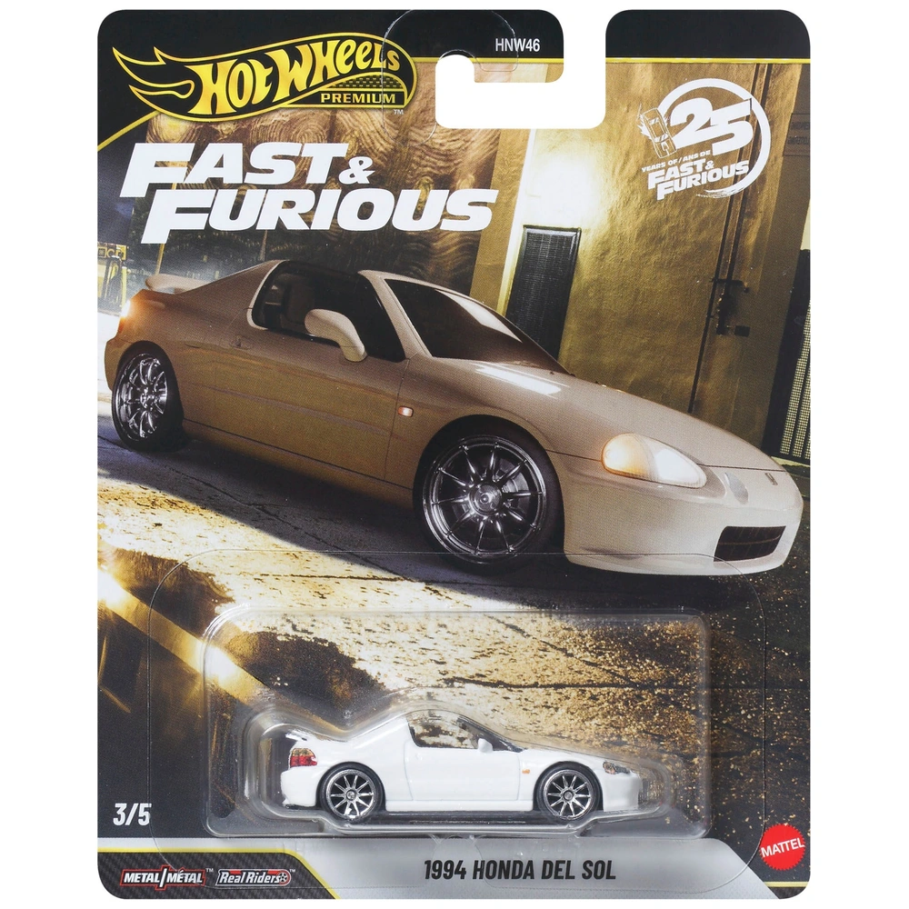 1994 Honda Del Sol Fast&Furious デルソル Hot Wheels Premium Fast & Furious 1:64 1994 Honda Del Sol Die-Cast