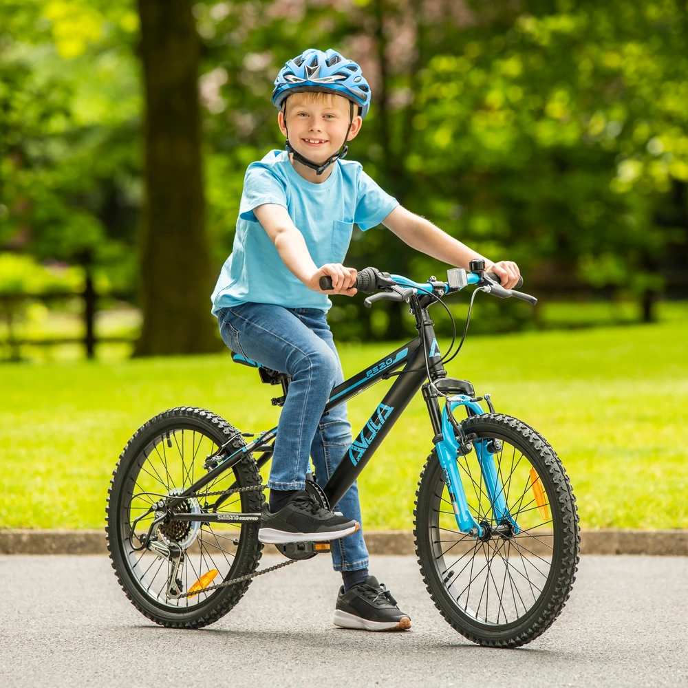 20 Zoll Mountainbike Avoca Kinderfahrrad schwarz/blau | Smyths Toys  Deutschland