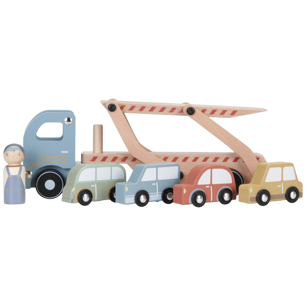 vlam Atletisch mixer Little Dutch Houten Auto Transporter | Smyths Toys Nederland