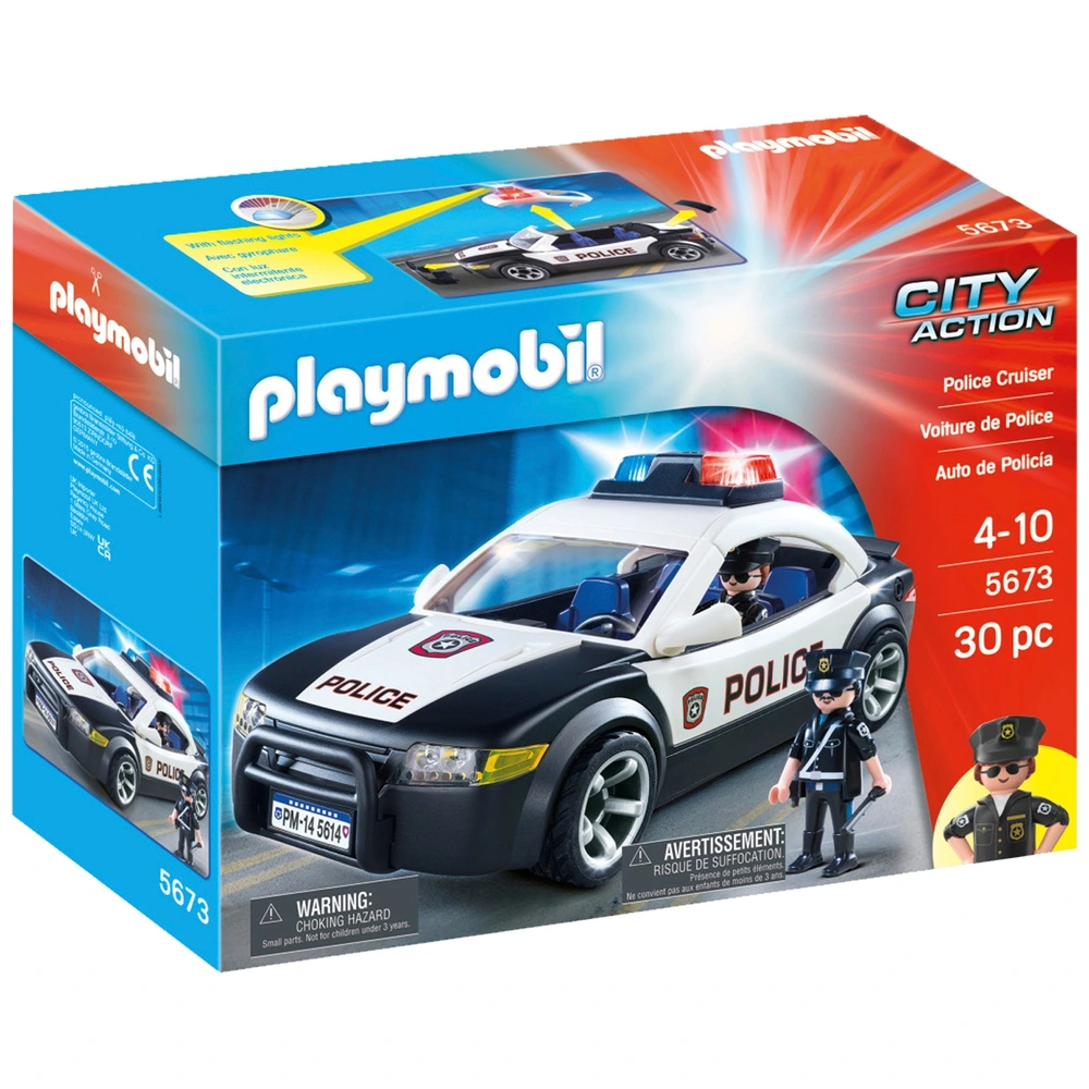 Playmobil City Action 5673 Police Cruiser 30 Piece Set Smyths