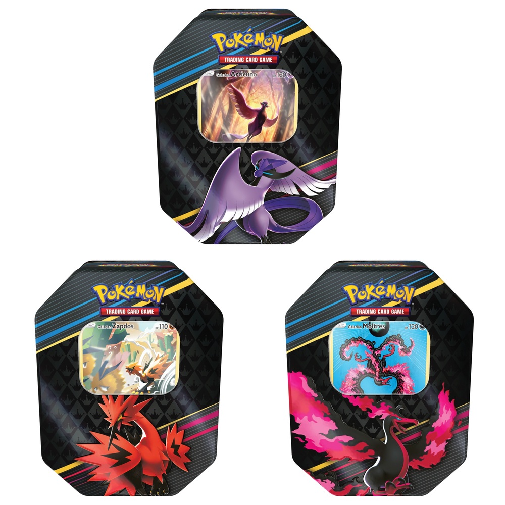  Pokemon TCG: Crown Zenith Tin – Galarian Moltres (1 Foil Card &  5 Booster Packs) : Toys & Games