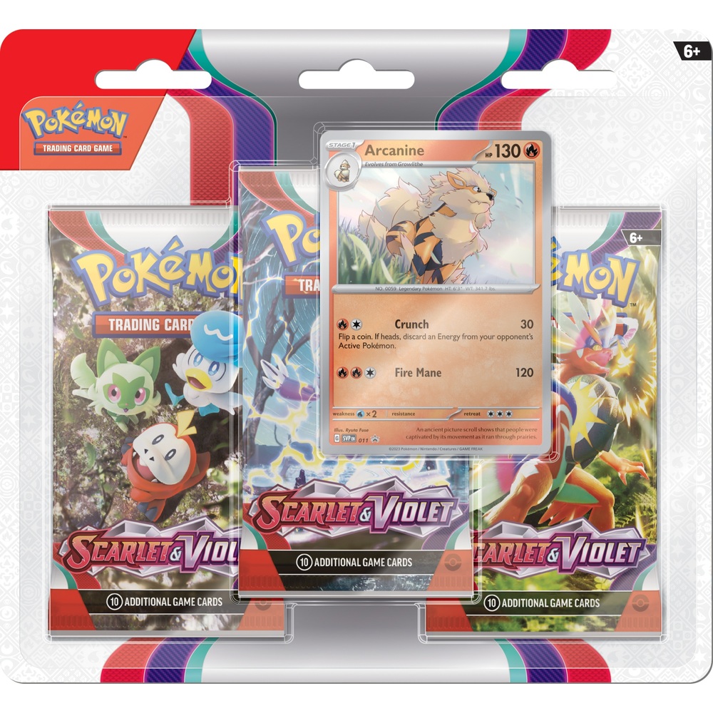 Pokemon Trading Card Game: Scarlet & Violet 1 3- Pack Booster Display ...