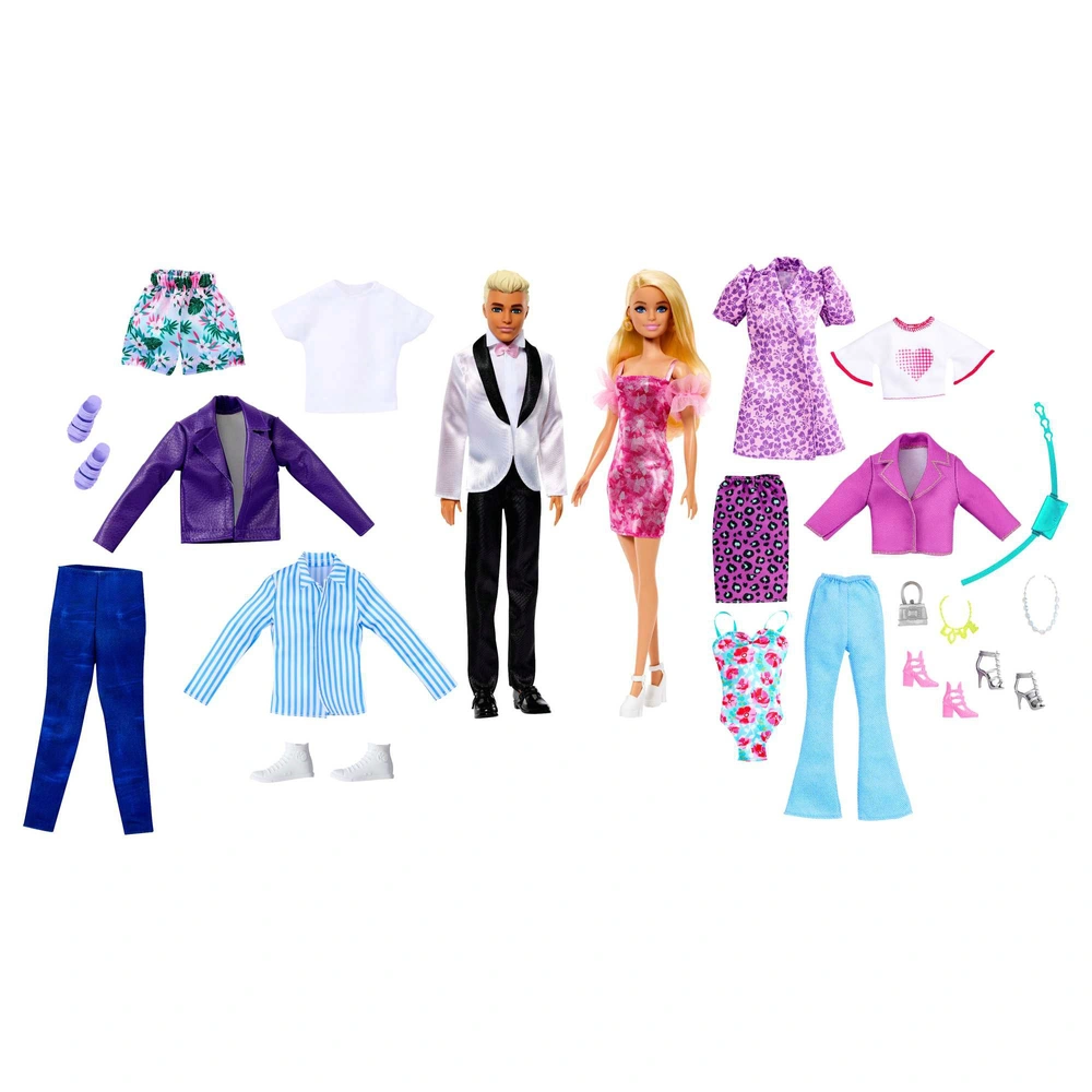 Barbie en Ken Poppen met Kleding en Accessoires Fashion Set | Smyths Toys  Nederland