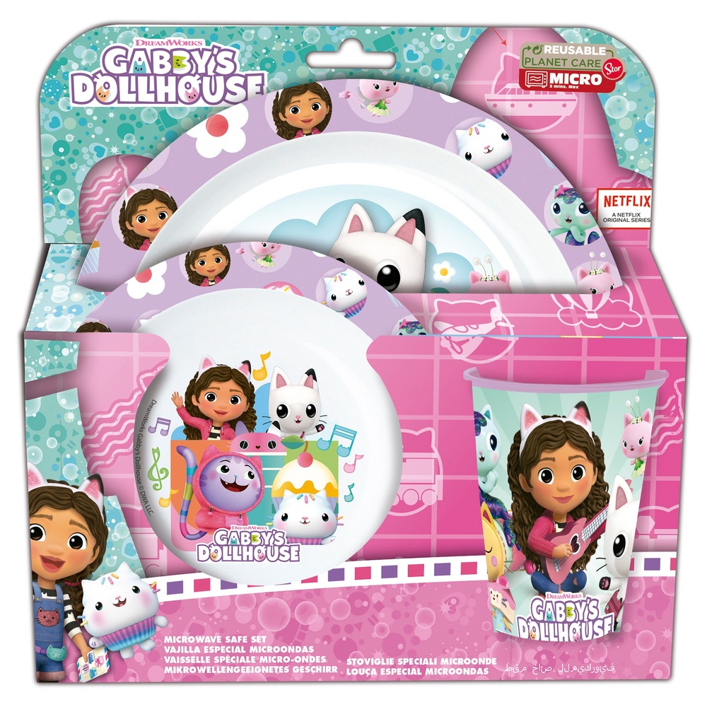 Stor Gabby's Dollhouse Kinderbecher 430ml - Wiederverwendbarer Trinkbecher Mit Deckel Und Strohhalm