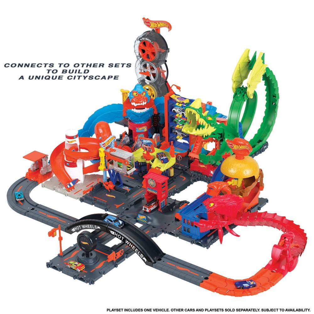 Hot Wheels City Erweiterungstrack Set mit Fahrzeug Smyths Toys Schweiz