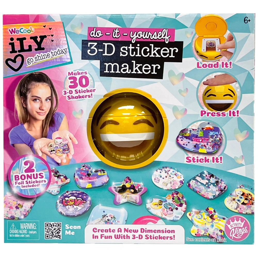 Paladone Care Bears – Machine à Stickers 3D DIY – Crée 30 Autocollants Personnalisés Avec Strass, Paillettes – Licencié Officiel