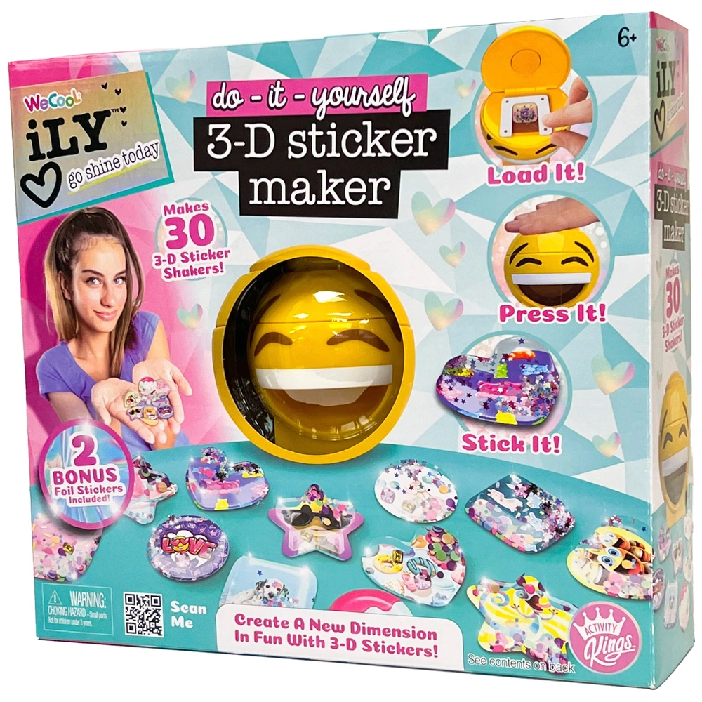Bloomingtons Direct – Machine à Autocollants Pour Enfants Dès 4 Ans – Kit Créatif Pour Fabriquer Ses Propres Stickers – Idéal Atelier Et Loisirs