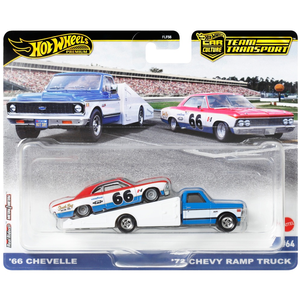 Hot Wheels Team Transport Truck & Race Car Chevelle & Chevy Ramp Truck