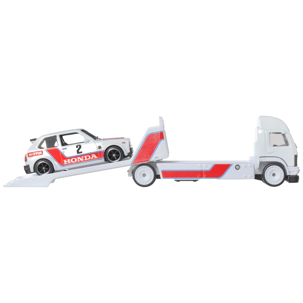 Hot Wheels Team Transport Honda Civic Custom & Aero Lift – 1:64 Scala Bianco – FLF56-G