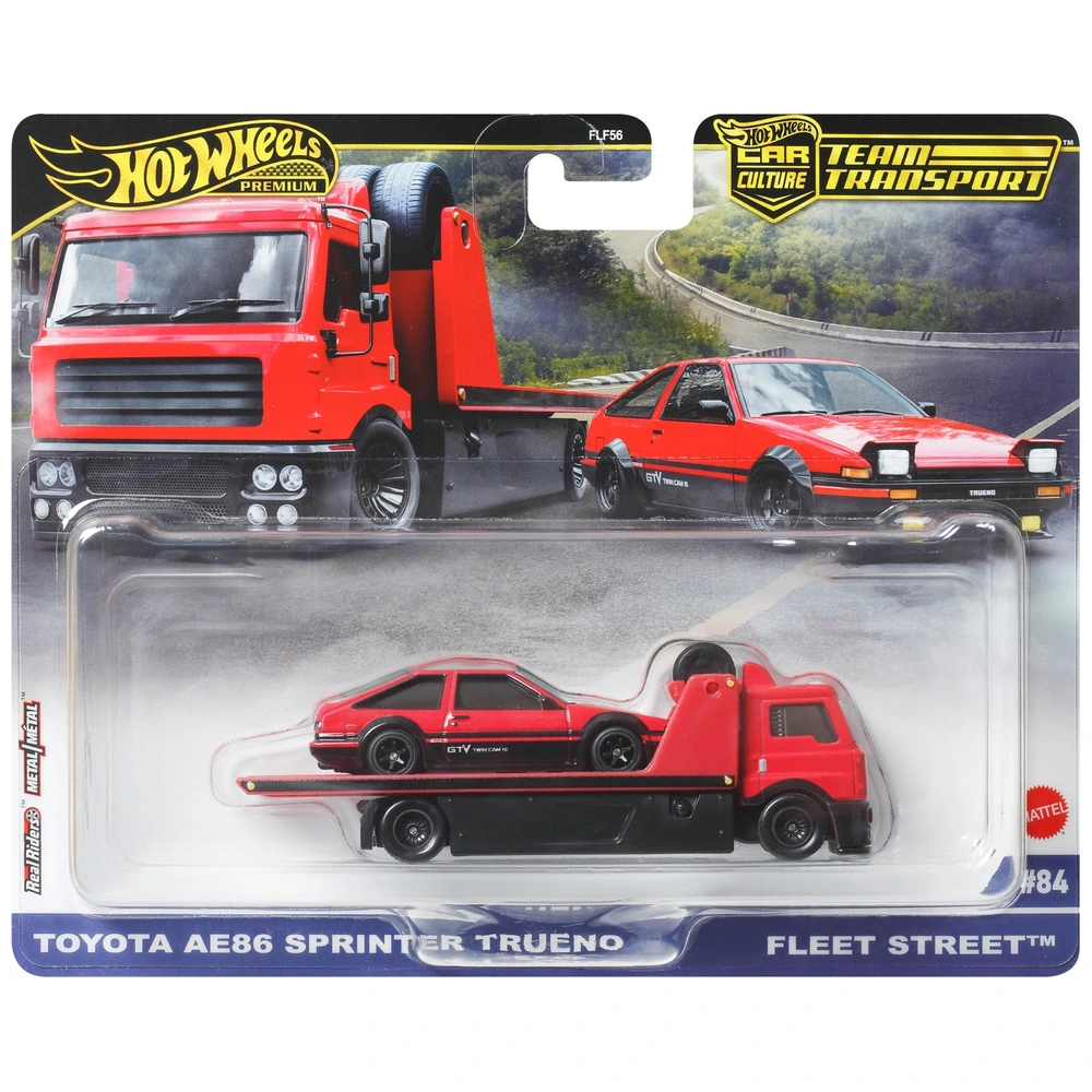 ミニカー Hotwheels TEAM TRANSPORT #86 #87 #88 Hot Wheels Premium Team Transport Toyota AE86 Sprinter Trueno