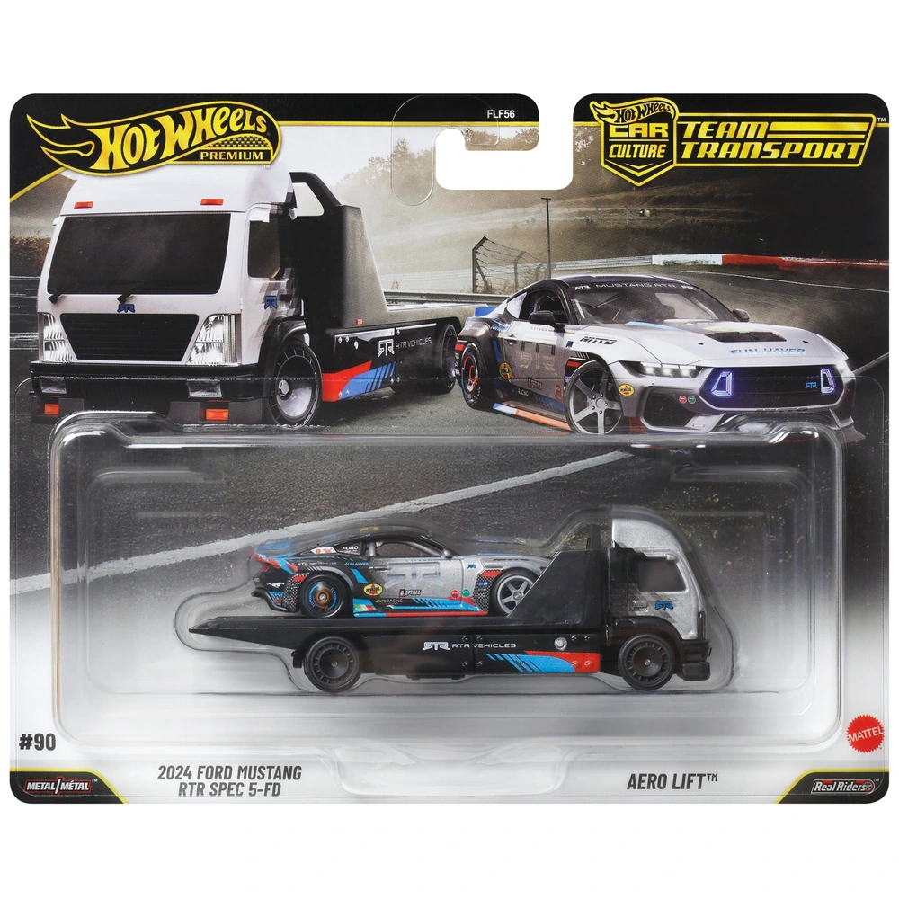 Hot Wheels Premium Auto's Team Transport 2024 Ford Mustang RTR