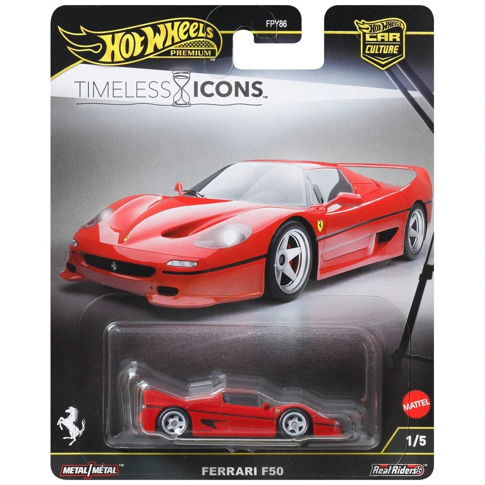 Hot Wheels Premium Car Culture Timeless Icons Auto Ferrari F50 1