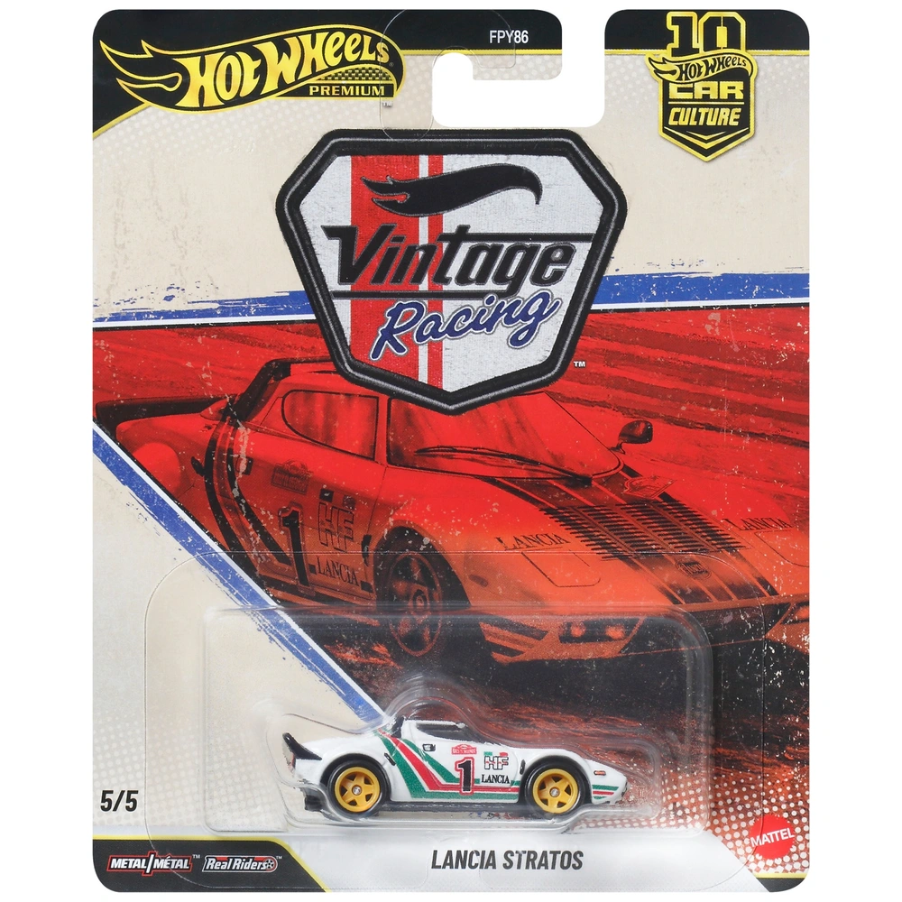 Hot Wheels Premium Vintage Racing 1:64 Lancia Stratos Die-Cast Car