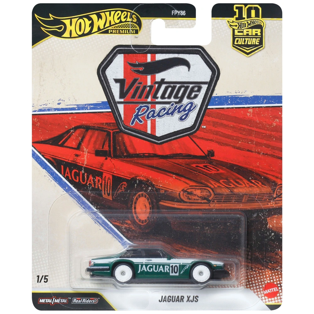 ミニカー HotWheels Vintage Racing Hot Wheels Premium Vintage Racing 1:64 Jaguar XJS Die-Cast Car