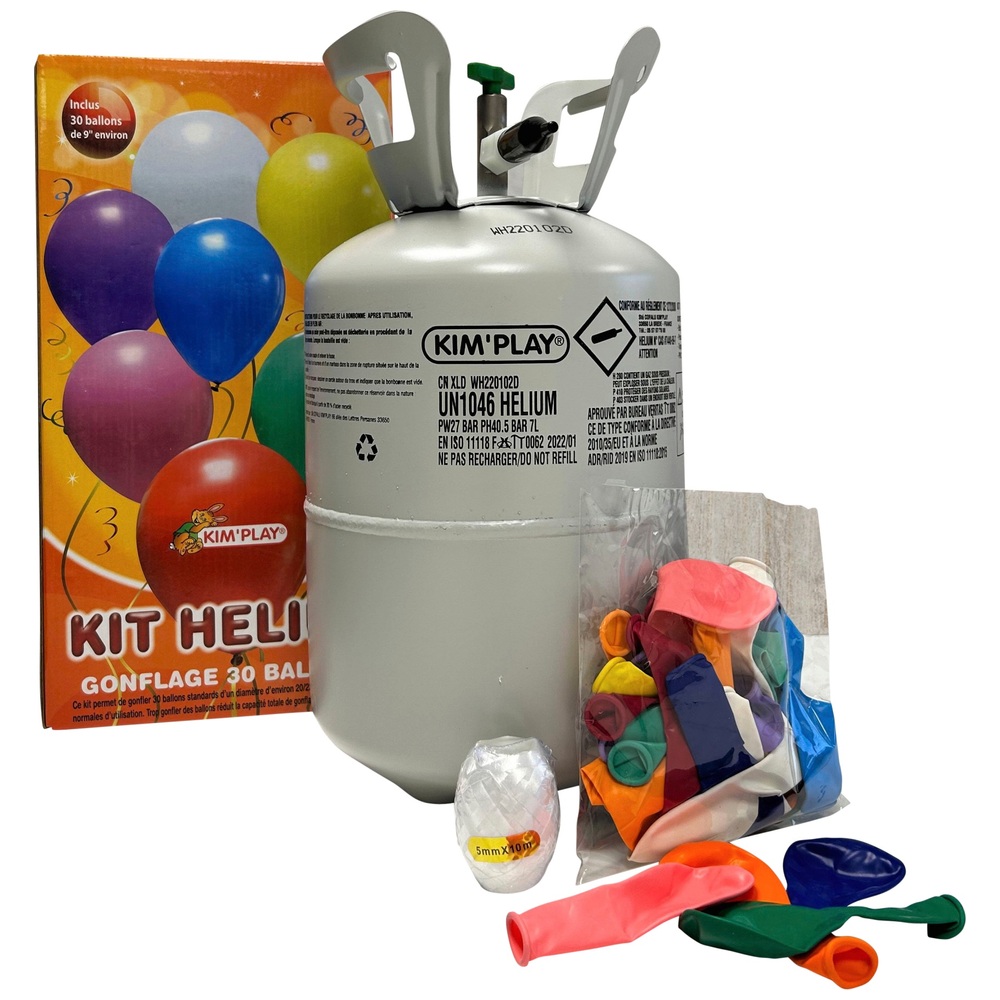 Bouteille d'hélium 20-30 ballons : King Jouet, Anniversaire - Fêtes, déco &  mode enfants