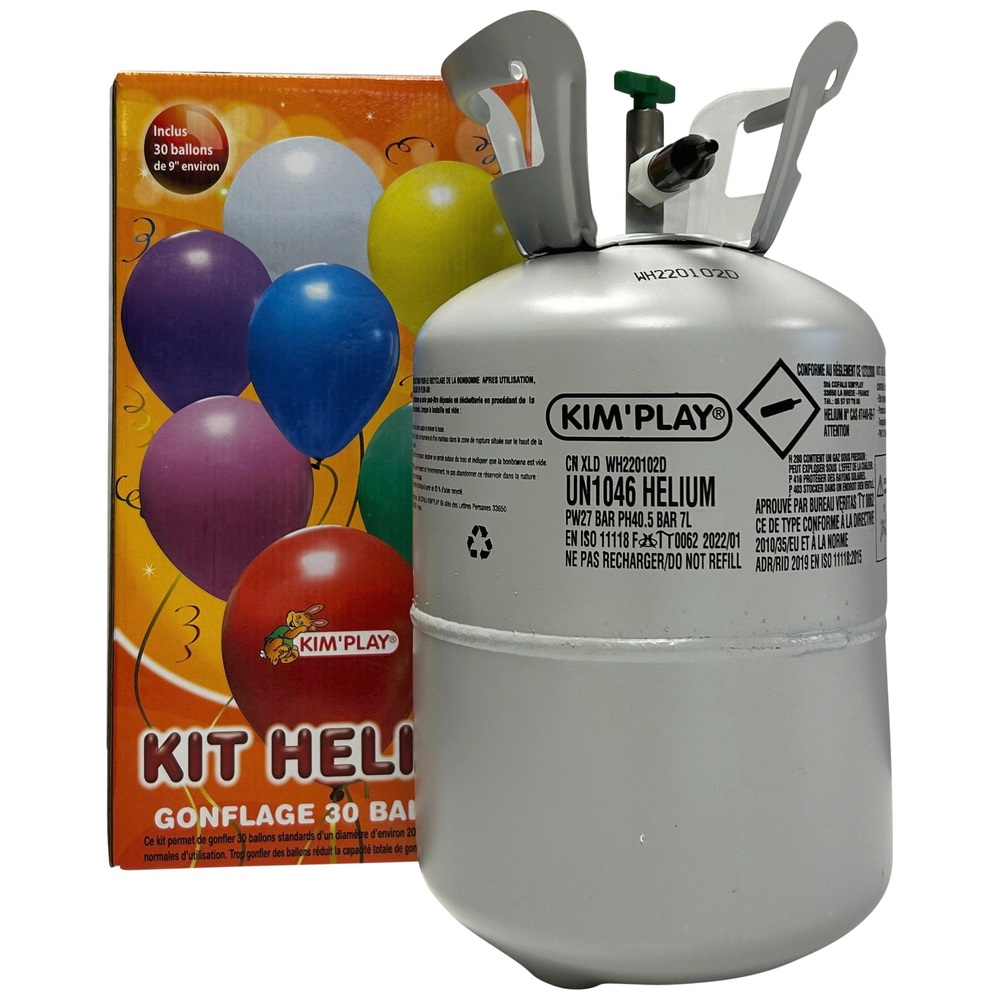 Kit Bonbonne Hélium Avec 30 ballons