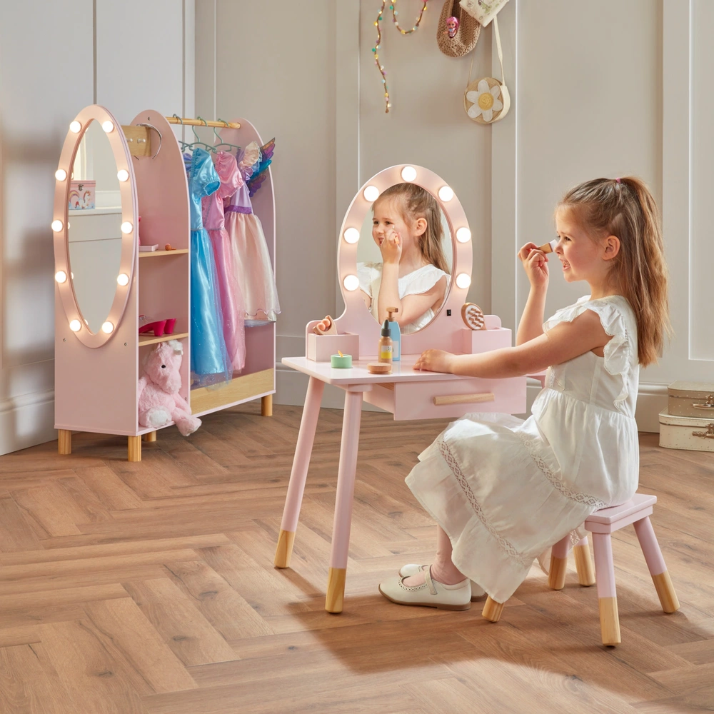 GarveeHome Kids' Vanity Set With Mirror, Makeup