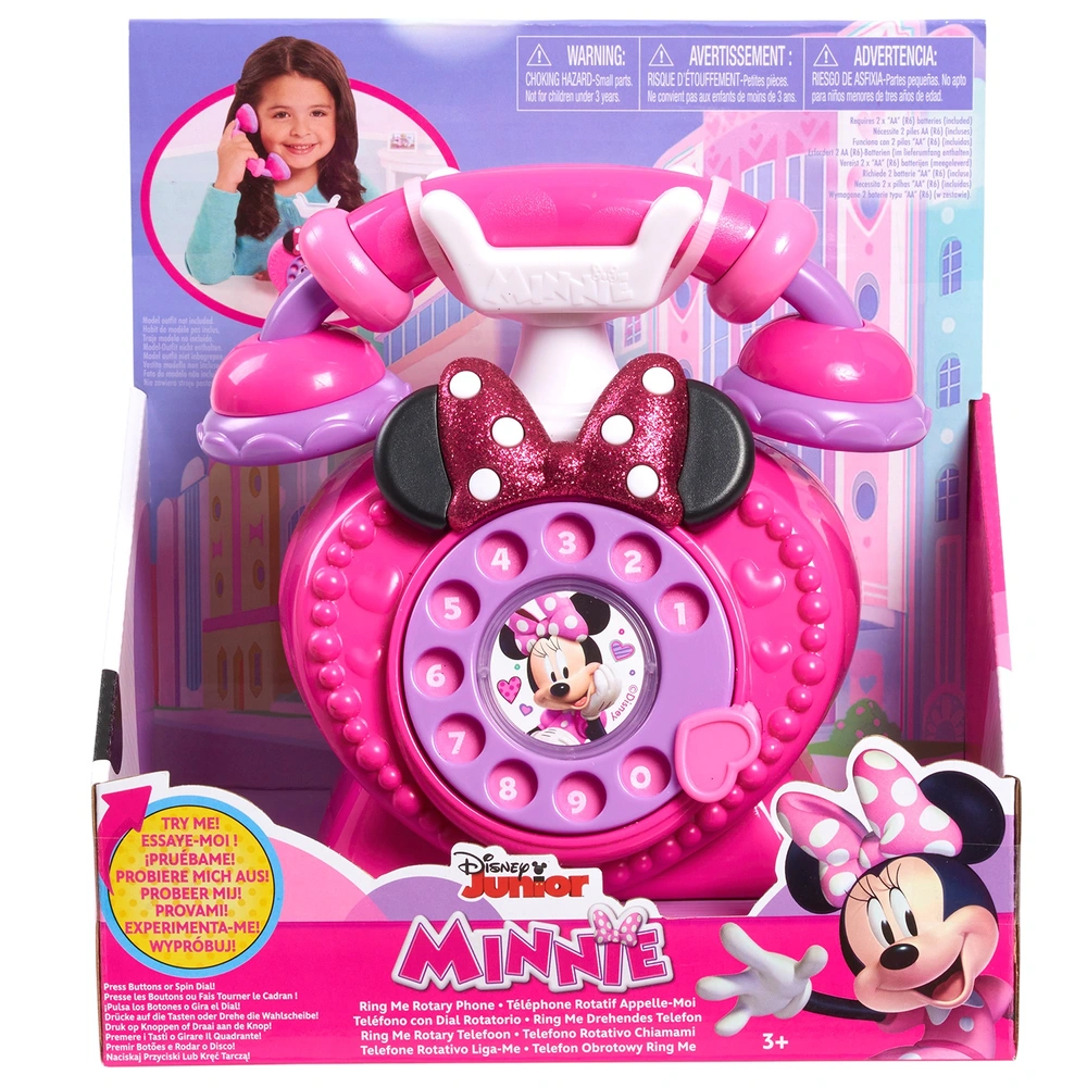 Disney Junior Minnie Mouse Toy Ring Me Rotary Phone Smyths Toys UK
