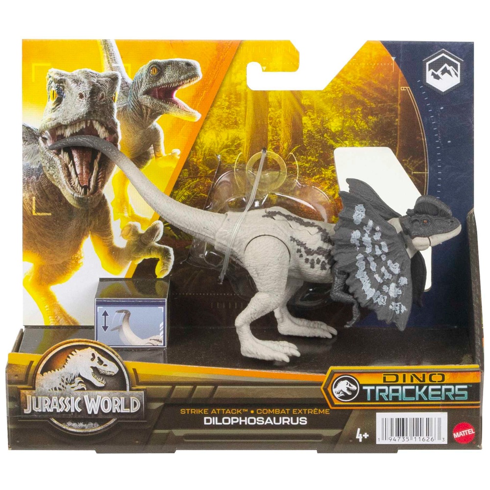 Jurassic World Strike Attack Dilophosaurus Dinosaur Figure | Smyths Toys UK