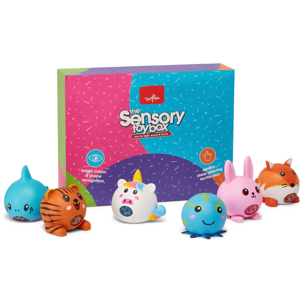 Toy Mania - Boîte à jouets sensoriels d'animaux Squish - Modèles