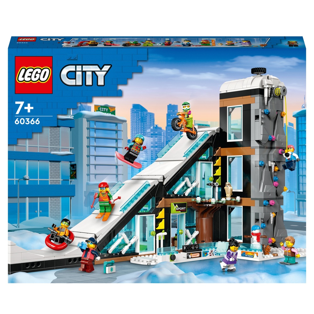 LEGO City 60366 Ski and Climbing Centre Toy Winter Sport Set Smyths