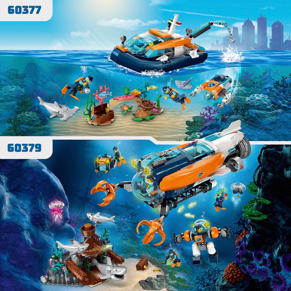 LEGO City 60379 Deep-Sea Explorer Submarine Toy Ocean Set | Smyths Toys UK
