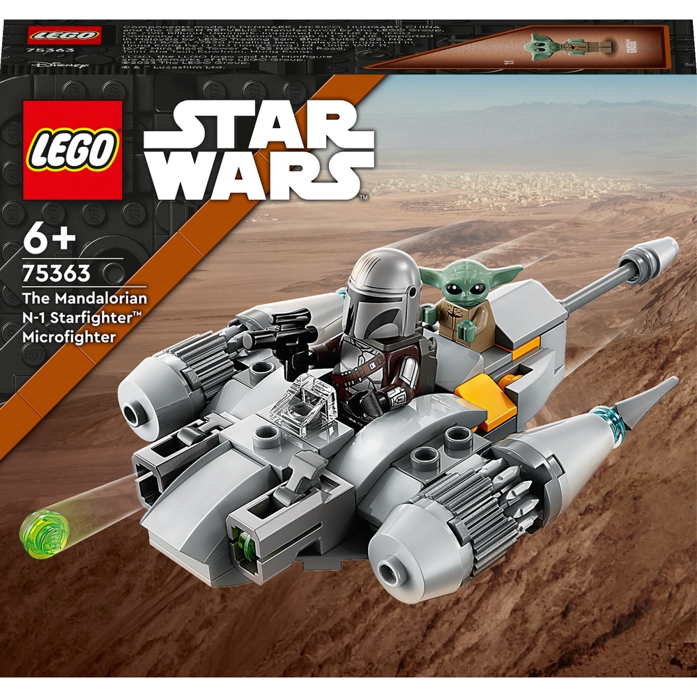 LEGO Star Wars The Mandalorian’s N-1 Starfighter Microfighter 75363  Building Toy Set for Kids Aged 6 and Up with Mando and Grogu 'Baby Yoda