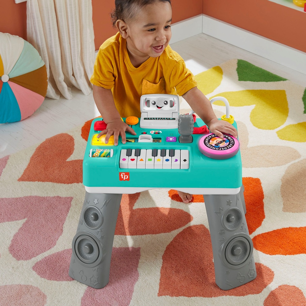 Fisher-Price Laugh & Learn Mix & Learn DJ Table, Musical Learning Toy for  Baby & Toddler, Unisex 
