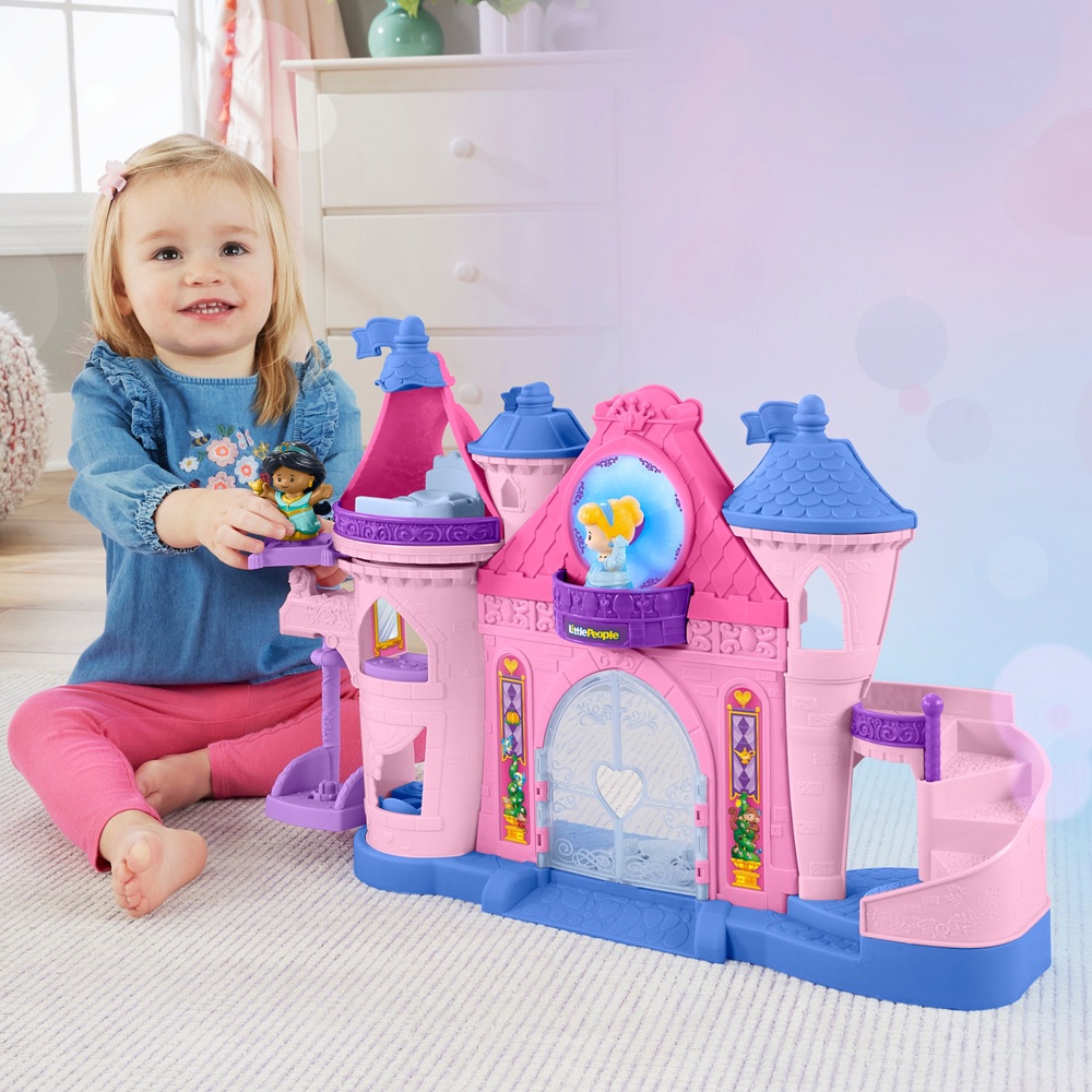 Little People Disney Princess Magical Lights & Dancing Castle with 2 ...