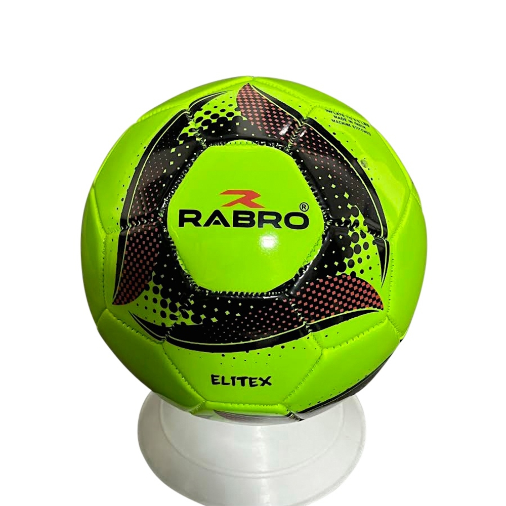 Rabro Football, Elitex PVC Football/Recreational Ball/Soccer Ball/Match Ball with Free Air Pump (Size 5, Orange with Pump)