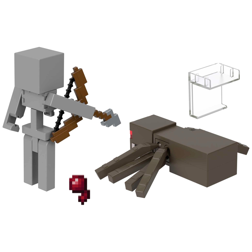 Minecraft - Figurine d'Action Squelette et Araignée