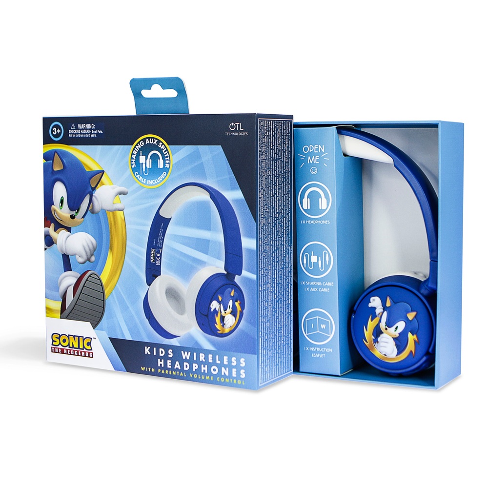 Sonic the Hedgehog Kids’ Wireless Bluetooth Headphones Blue | Smyths ...