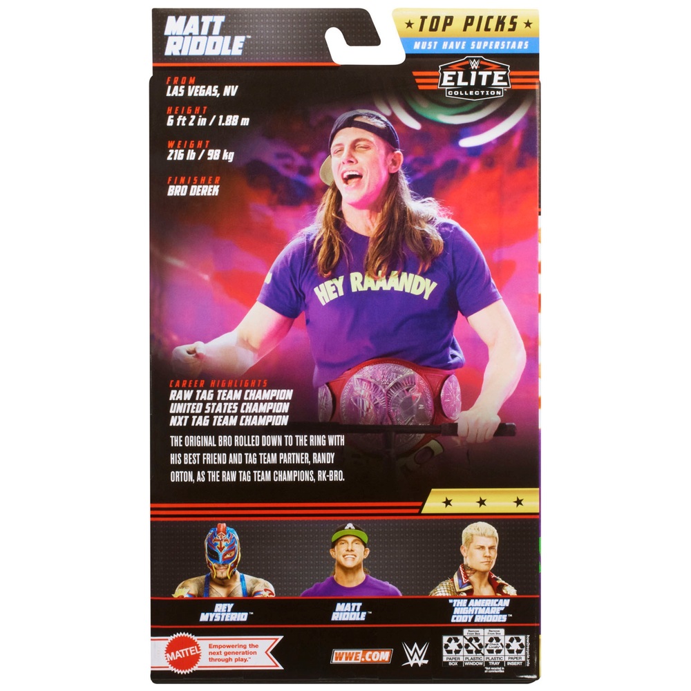 WWE Elite Collection Series 4 Top Picks Matt Riddle Action Figure