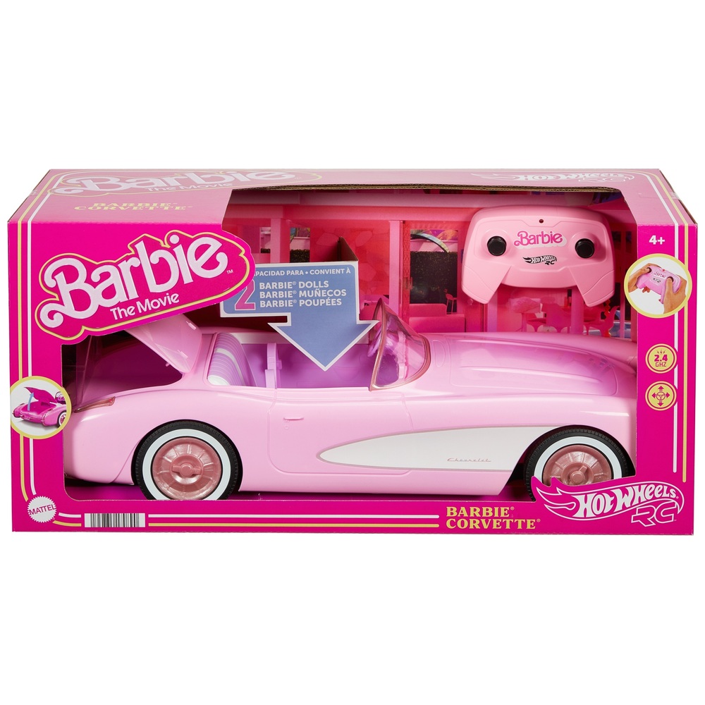 Barbie – On The Go – Voiture Rose motorisée et Poupée 