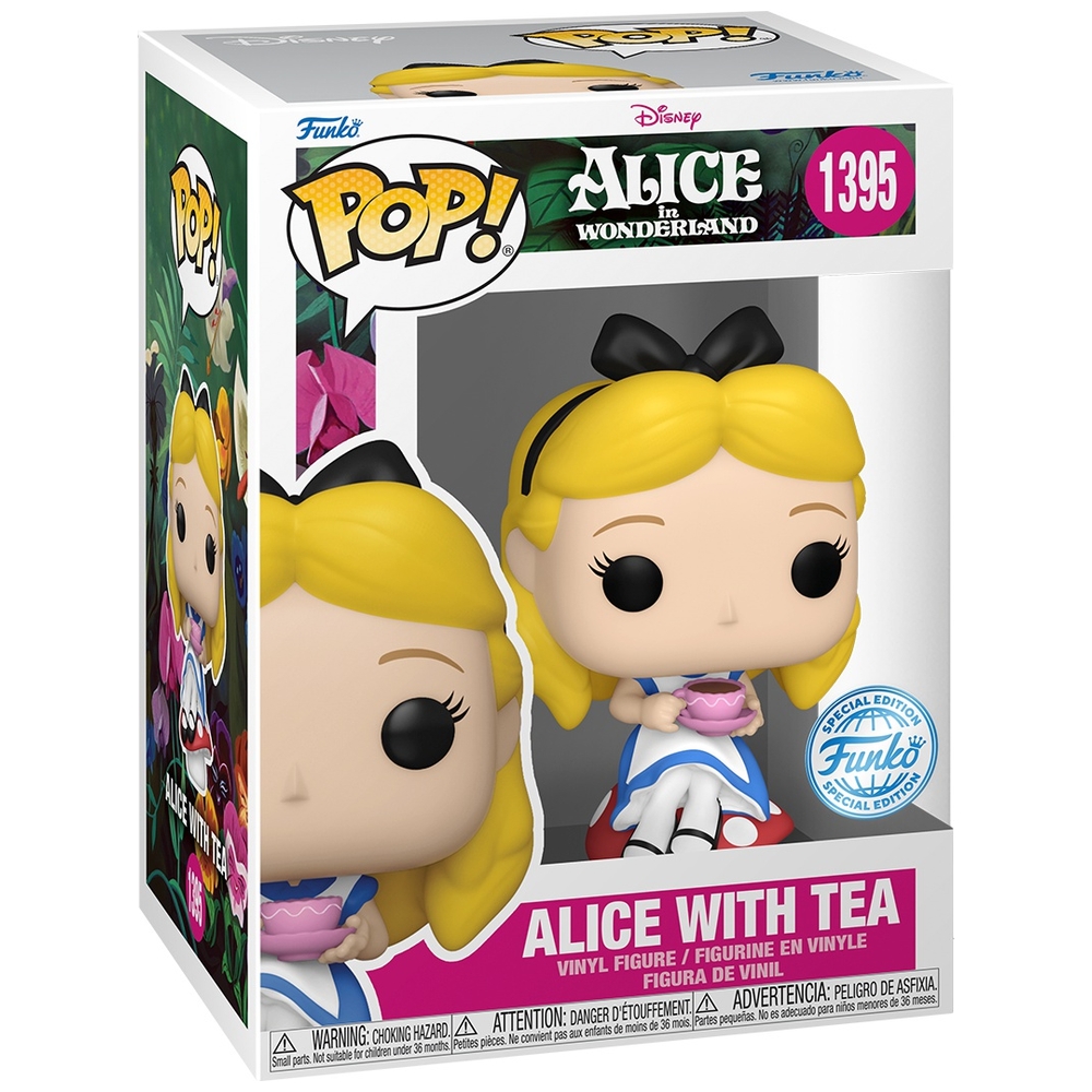 Funko POP! Figur 1395 Disney Alice im Wunderland mit Tee und Pilz