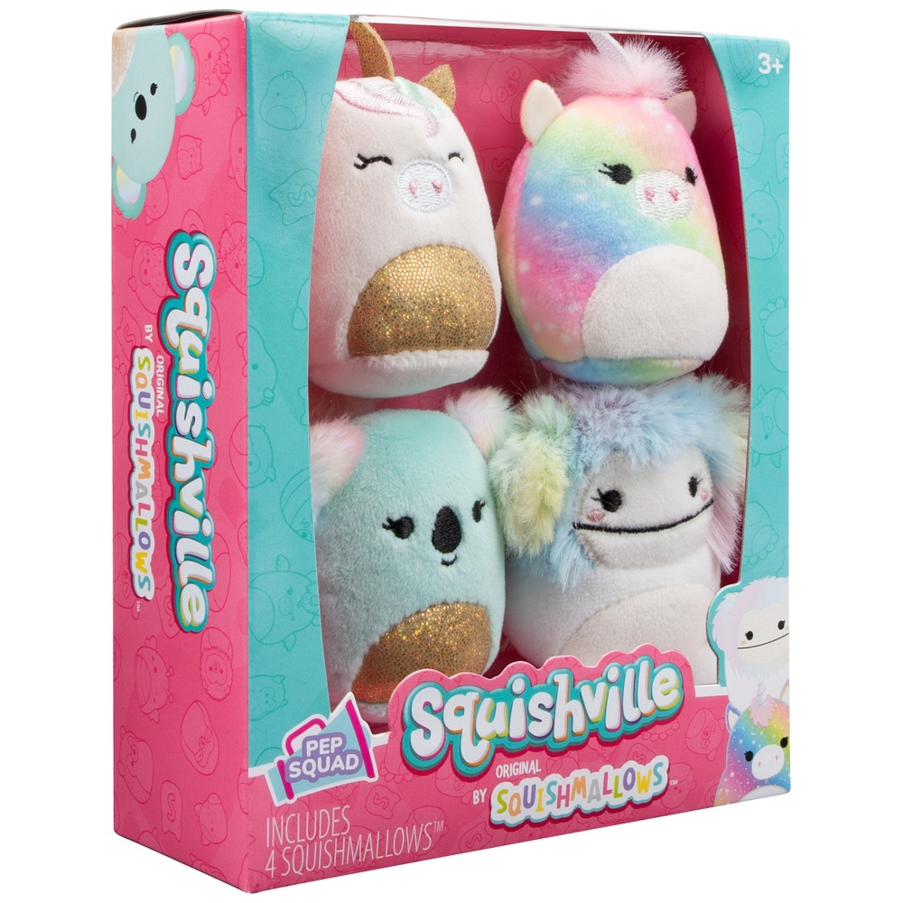 Squishville by Original Squishmallows 5cm 4 Pack - Pep Squad Plush ...